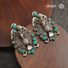 Ira Peacock Silver Earrings