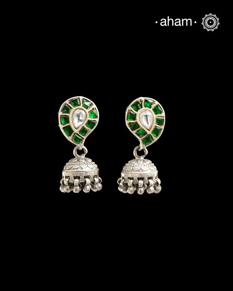 The Ira Silver Earrings are the perfect accent for your wardrobe. Crafted from 92.5 sterling silver, these earrings feature beautiful green mango details and are lightweight for all-day comfort. Add a touch of elegance with this timeless jewellery.