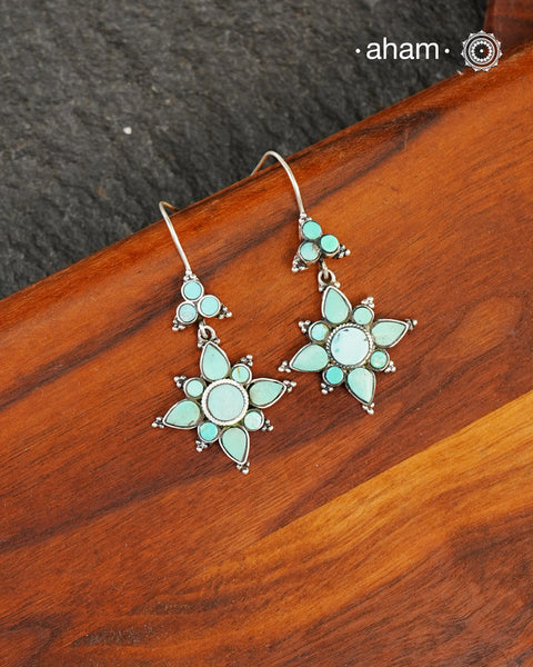 Himalayan Turquoise Silver Earrings
