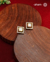 These expertly crafted studs feature 92.5% sterling silver with a refined gold polish finish, elegantly set with brilliant moissanite stones. Designed to offer lasting shine and sophistication making them a perfect choice for both everyday wear and special occasions.