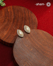 Moissanite Gold Polish Silver Earrings