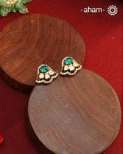 These expertly crafted studs feature 92.5% sterling silver with a refined gold polish finish, elegantly set with brilliant moissanite stones. Designed to offer lasting shine and sophistication making them a perfect choice for both everyday wear and special occasions.