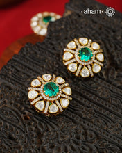 Moissanite Gold Polish Silver Studs