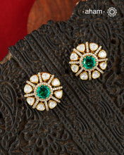 Moissanite Gold Polish Silver Studs
