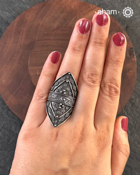 Handcrafted Ring in 92.5 sterling silver.