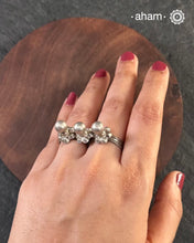 There is something so alluring about vintage tribal jewellery. They carry stories of the place and people they belong to. This beautiful vintage Tribal two finger silver ring from Rajasthan will be a great addition to your collection.
It may have slight irregularities because it is a one-of-a-kind vintage piece.