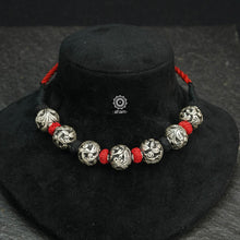 Chitai work Ball neckpiece with adjustable thread 