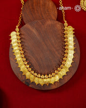 Nrityam Laxmi Kasu Mala Gold Polish Silver Neckpiece