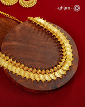 Nrityam Laxmi Kasu Mala Gold Polish Silver Neckpiece