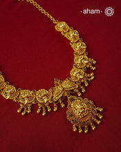 Nakshi Ganesha Gold Polish Silver Neckpiece