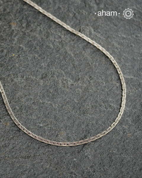 92.5 Silver chain with interloop texture