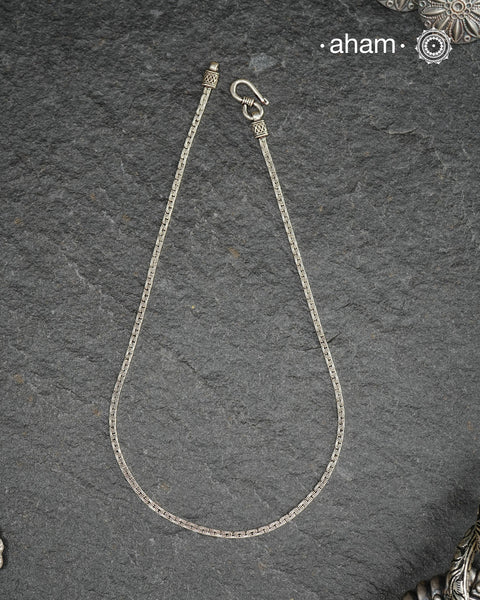 92.5 Silver chain with interloop texture