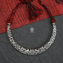 Handmade Chitai work 92.5 Sterling silver hasli.  Can be worn both ways and comes with adjustable thread for ease of wearing. A bestseller and a classic piece that has stood the test of time and is bound to become a family heirloom. 