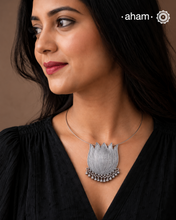 Everyday Wear Silver Pendant in 92.5 silver with Wire Hasli.  Easy to wear, looks great with Indian and Western outfits.  The Hasli is easily removable and can be used with any other pendant as well (Available on pre order)