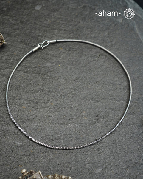 Silver coil hasli. great to pair with pendants of your choice. Crafted in silver