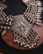 Handcrafted 92.5 sterling silver multi line neckpiece. Wear this beautiful necklace with your Indian or Western wear, looks equally gorgeous.