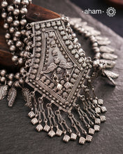 Handcrafted 92.5 sterling silver multi line neckpiece. Wear this beautiful necklace with your Indian or Western wear, looks equally gorgeous.