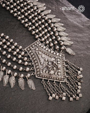 Handcrafted 92.5 sterling silver multi line neckpiece. Wear this beautiful necklace with your Indian or Western wear, looks equally gorgeous.
