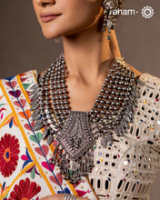 Handcrafted 92.5 sterling silver multi line neckpiece. Wear this beautiful necklace with your Indian or Western wear, looks equally gorgeous.