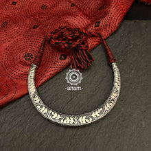 Handmade Chitai work 92.5 Sterling silver hasli. 
Can be worn both ways and comes with adjustable thread for ease of wearing. 
A bestseller and a classic piece that has stood the test of time and is bound to become a family heirloom. 
