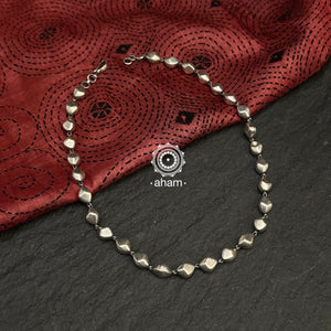 Handcrafted 92.5 sterling silver bead chain. Wear this beautiful necklace with your Indian or Western wear, looks equally gorgeous.  