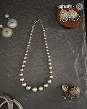 Handcrafted 92.5 sterling silver ball neckpiece. Wear this beautiful necklace with your Indian or Western wear, looks equally gorgeous.