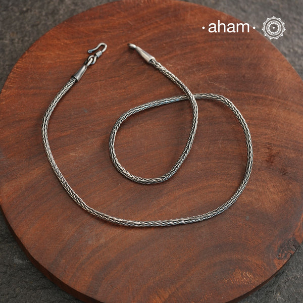 Handcrafted 92.5 sterling silver neckpiece. Wear it as it is or with a pendant.