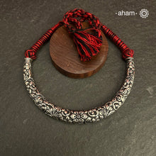 Handmade Chitai work 92.5 Sterling silver hasli.Can be worn both ways and comes with adjustable thread for ease of wearing.A bestseller and a classic piece that has stood the test of time and is bound to become a family heirloom.