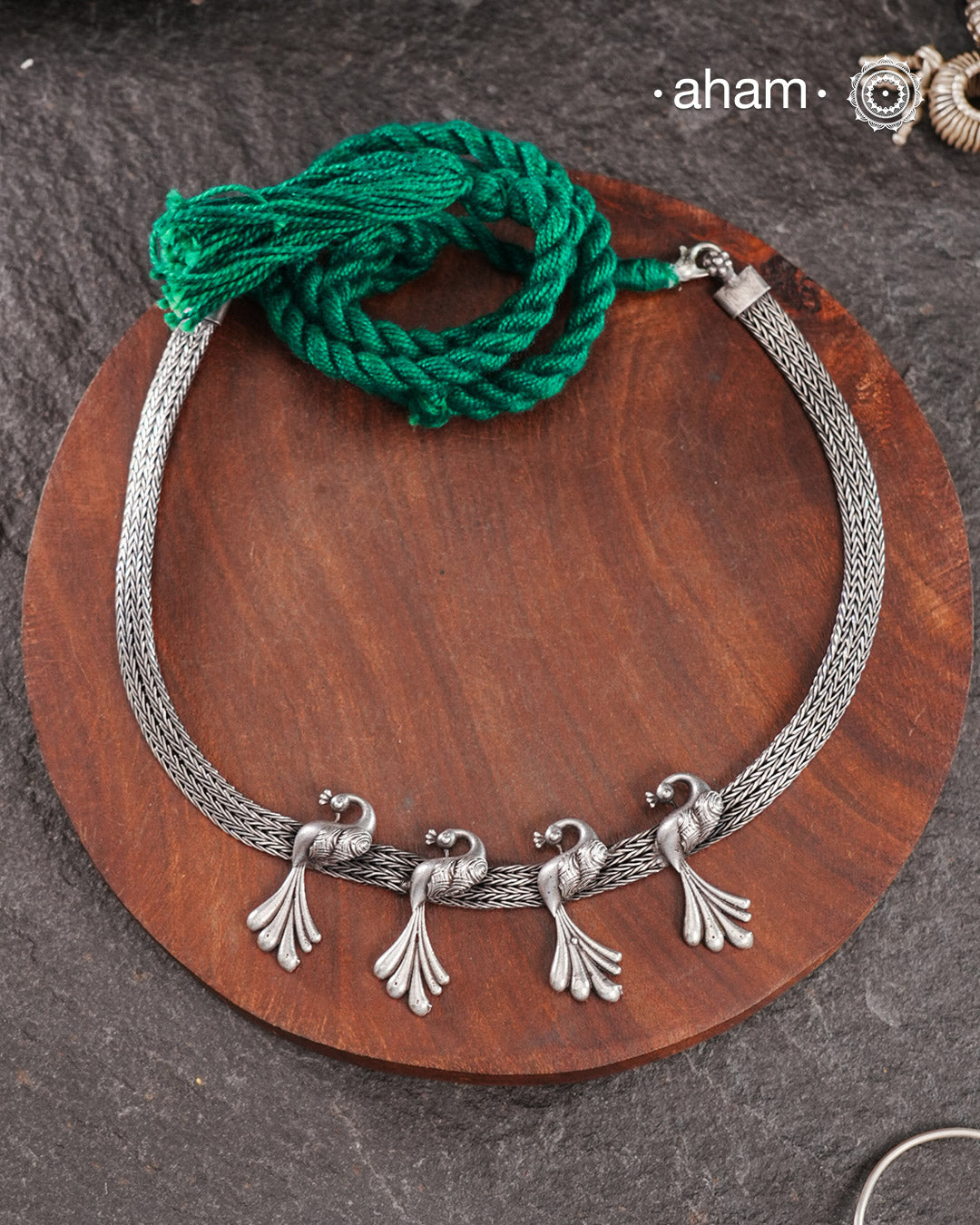 Mewad Peacock Silver Neckpiece