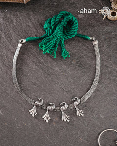 Mewad Peacock Silver Neckpiece