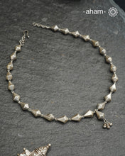 Handcrafted 92.5 sterling silver neckpiece. Wear this beautiful necklace with your Indian or Western wear, looks equally gorgeous.