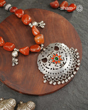 Red Jasper Tumble Bead Silver Neckpiece
