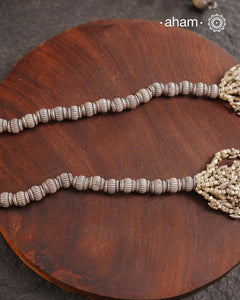 Odhisa Dhaan Sarson Mala Silver Neckpiece