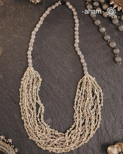 Odhisa Dhaan Sarson Mala Silver Neckpiece