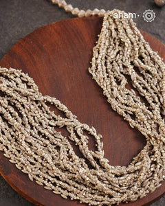 Odhisa Dhaan Sarson Mala Silver Neckpiece