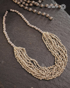 Odhisa Dhaan Sarson Mala Silver Neckpiece