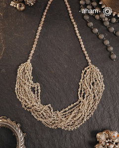 Odhisa Dhaan Sarson Mala Silver Neckpiece