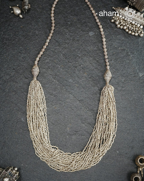 Odhisa Sarson Mala Silver Neckpiece