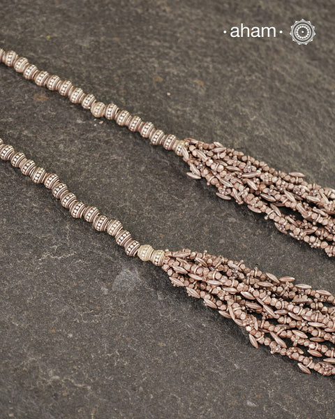 Odhisa Dhaan Sarson Mala Silver Neckpiece