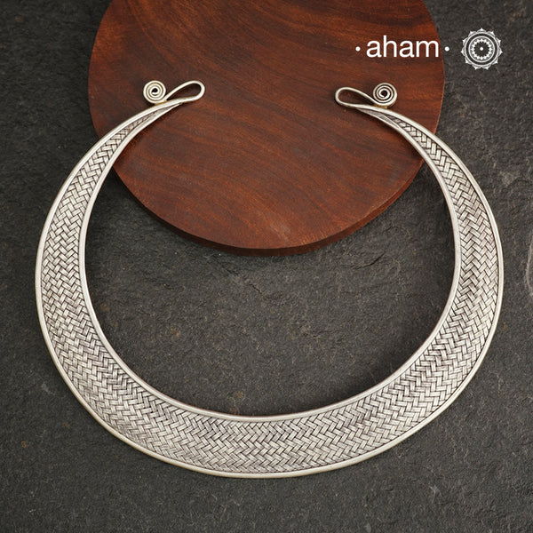 Weave Pattern Work Silver Hasli