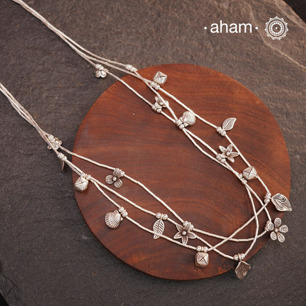 A.M P.M Charm Silver Neckpiece