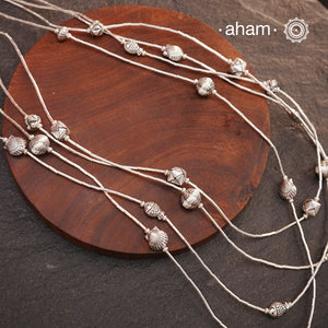 A.M P.M Charm Silver Neckpiece