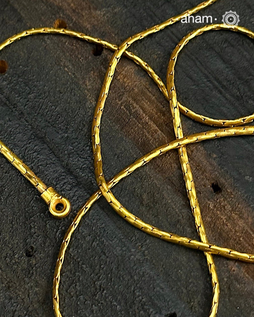 Gold Polish Silver Chain 24 Inches mm – aham jewellery