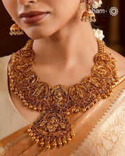 Dashavatar Statement Gold Polish Silver Neckpiece
