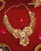 Inspired from the Traditional Nath design, this gorgeous neckpiece is an amalgamation of beautiful kundan and pearls coming together. Crafted in 92.5 silver with gold polish, the neckpiece is perfect for weddings and festivals.&nbsp;