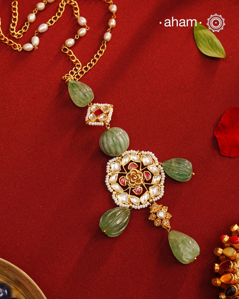 Indulge in the perfect blend of traditional and modern with our Kundan Gold Polish Silver Neckpiece. Designed for versatility, this 92.5 silver neckpiece features a stunning gold polish and elegant stone drops. Make a statement with this magnificent piece of art that will elevate any outfit.