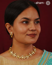 Mother of Pearl Gold Polish Silver Neckpiece