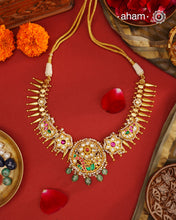 Kundan Gold Polish Silver Neckpiece