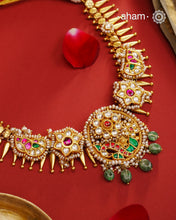 Kundan Gold Polish Silver Neckpiece