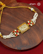 Kundan Gold Polish Silver Choker